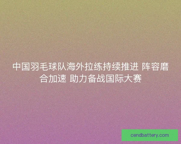 中国羽毛球队海外拉练持续推进 阵容磨合加速 助力备战国际大赛